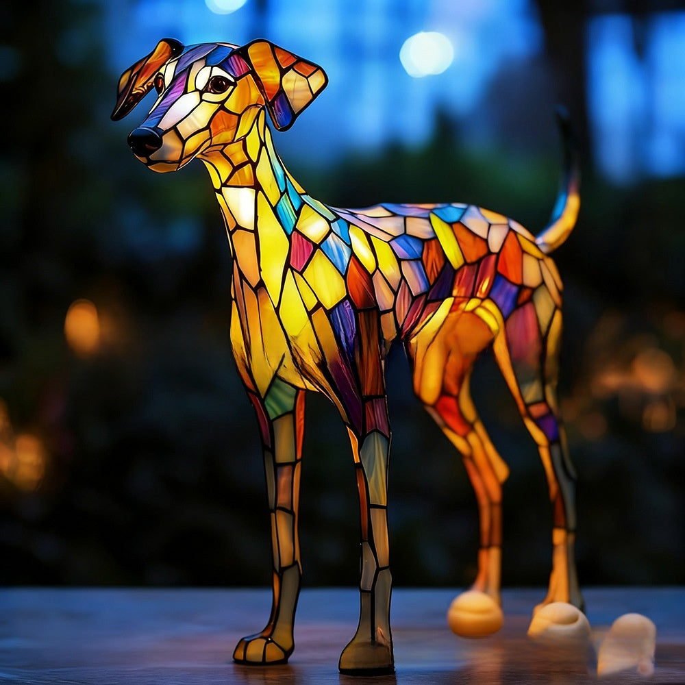 Elina's Handmade Mosaic Dog Lamp