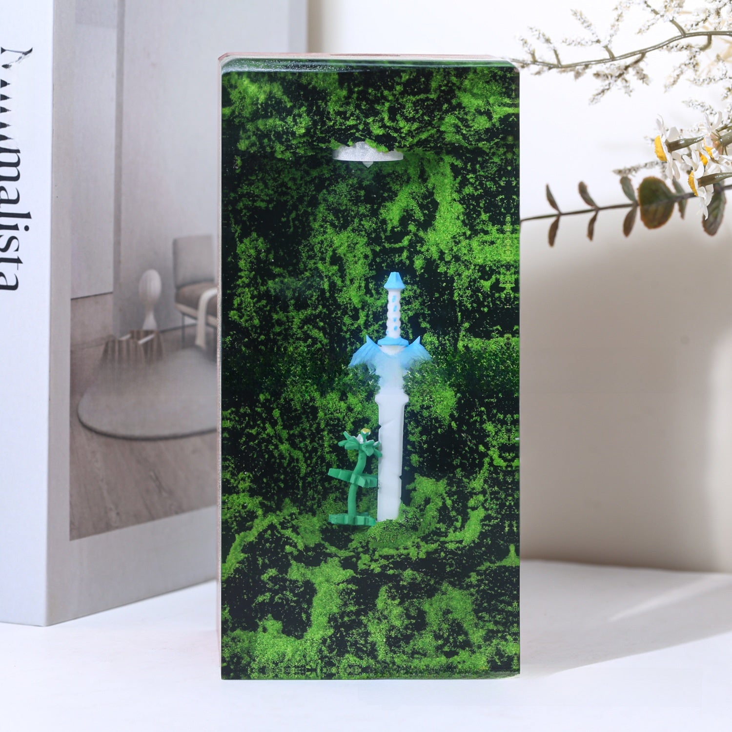 Resin Decoration Lamp with Floral Design