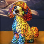 Elina's Handmade Mosaic Dog Lamp