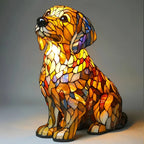 Elina's Handmade Mosaic Dog Lamp