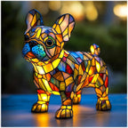 Elina's Handmade Mosaic Dog Lamp