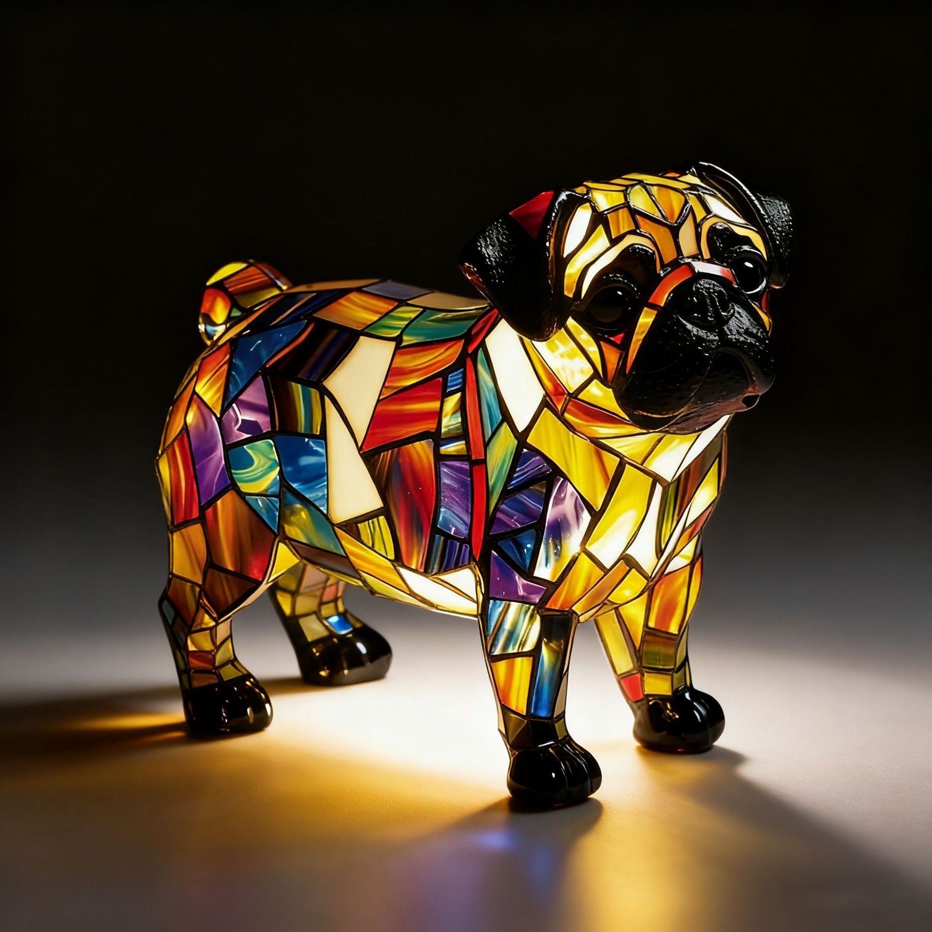 Elina's Handmade Mosaic Dog Lamp
