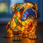 Elina's Handmade Mosaic Dog Lamp