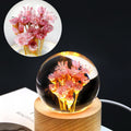 Preserved Flower Resin Crystal Ball Decoration
