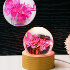 Preserved Flower Resin Crystal Ball Decoration