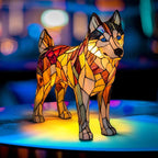 Elina's Handmade Mosaic Dog Lamp