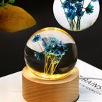 Preserved Flower Resin Crystal Ball Decoration