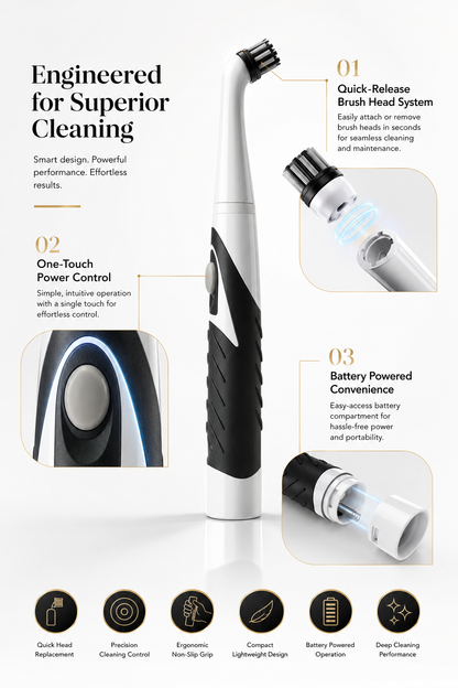 AUREX™ Power Scrubber Pro | Professional Multi-Surface Cleaning System