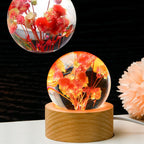 Preserved Flower Resin Crystal Ball Decoration
