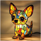 Elina's Handmade Mosaic Dog Lamp