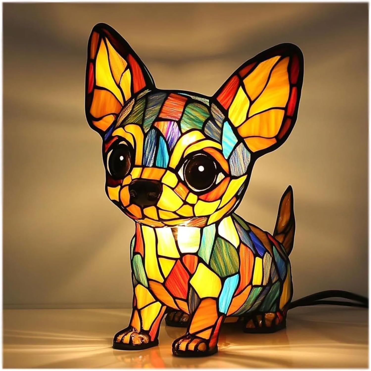 Elina's Handmade Mosaic Dog Lamp