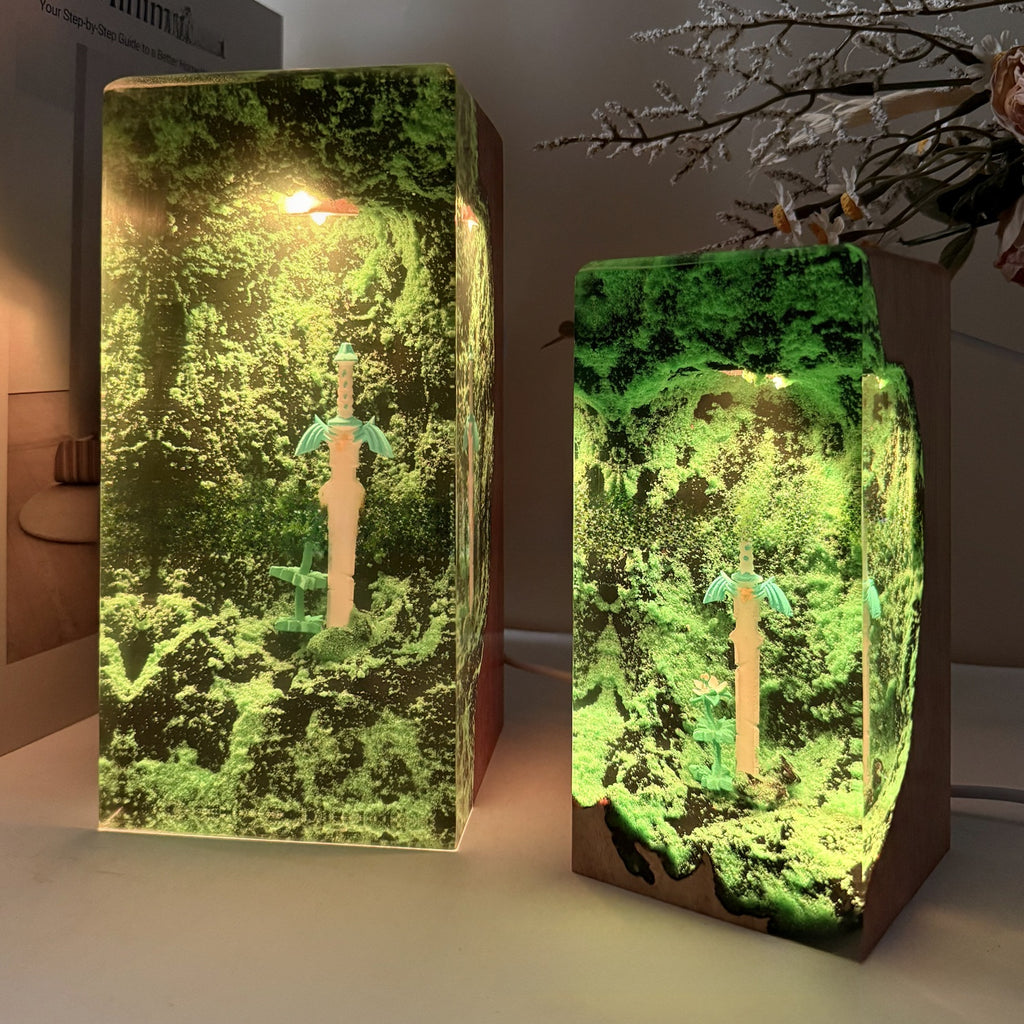 Resin Decoration Lamp with Floral Design