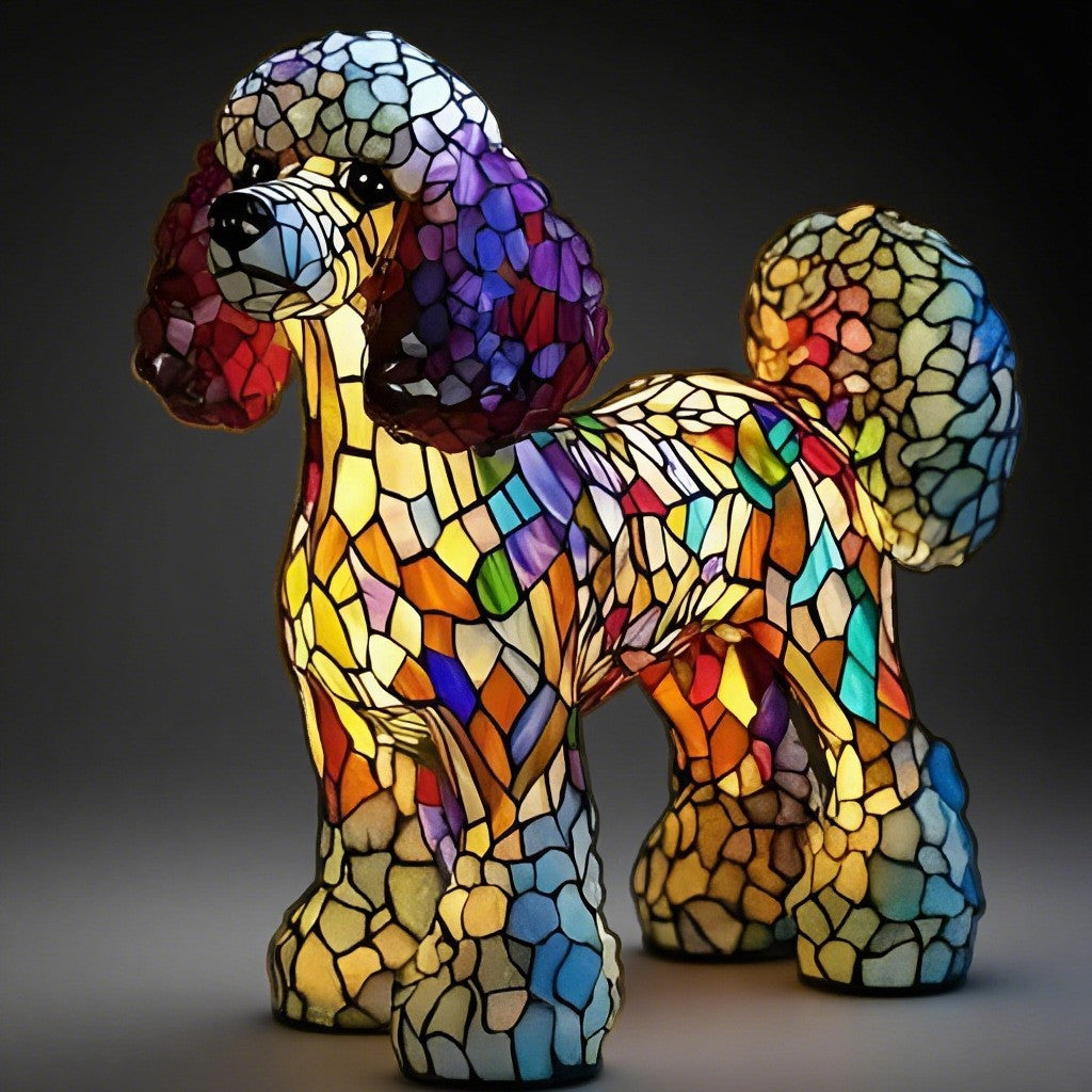 Elina's Handmade Mosaic Dog Lamp